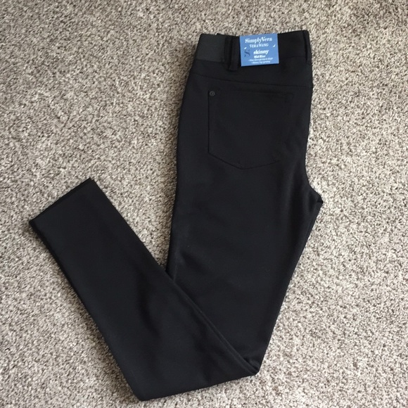 vera wang skinny mid rise